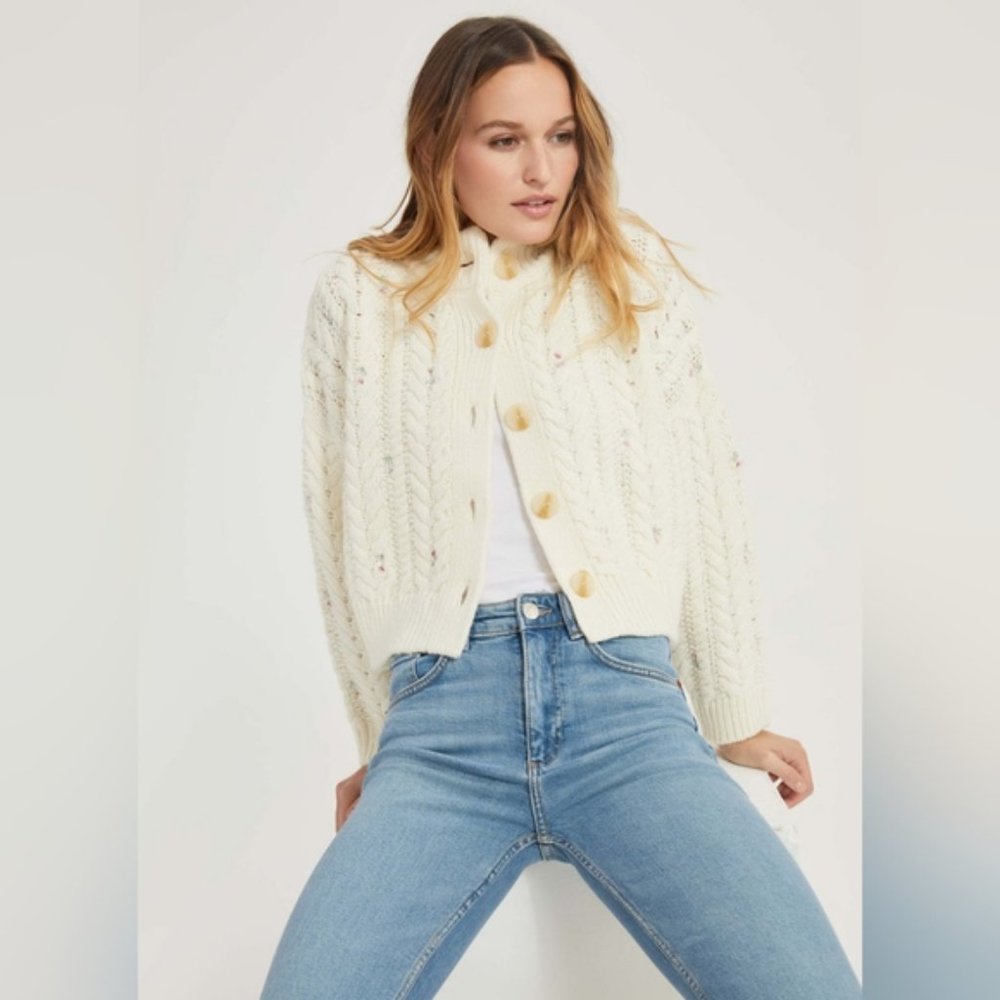 NWT Something Navy Cardigan - with sequins!